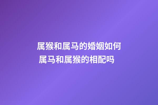 属猴和属马的婚姻如何 属马和属猴的相配吗-第1张-观点-玄机派